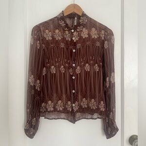 Miu Miu vintage silk sheer blouse